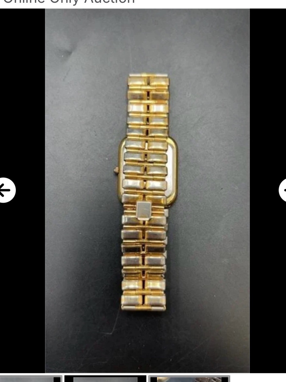 Oscar de la Renta Gold Tone Rectangular Bracelet Watch - Picture 4 of 8